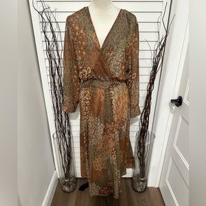 Kate & Lily, Size 14, Boho Brown Pattern